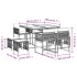 Set comedor jardín 9 pzas y cojines ratán sintético