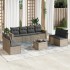 Set de sofás de jardín 9 pzas con cojines ratán sintético