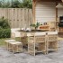 Set comedor de jardín 9 pzas con cojines ratán sintético
