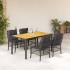 Set de muebles jardín 5 pzas con cojines ratán sintético