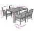 Set de muebles jardín 5 pzas con cojines ratán sintético