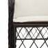 Set de muebles jardín 5 pzas con cojines ratán sintético