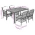 Set de muebles jardín 5 pzas con cojines ratán sintético