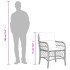 Set de muebles jardín 5 pzas con cojines ratán sintético