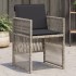 Sillones de jardín con cojines 4 uds ratán sintético gris
