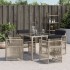 Sillones de jardín con cojines 4 uds ratán sintético gris