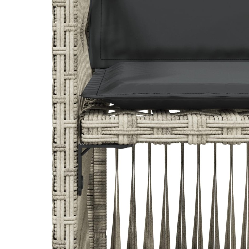 Sillones de jardín con cojines 4 uds ratán sintético gris