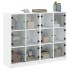 Estantería con puertas madera de ingeniería negro 136x37x109