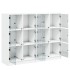 Estantería con puertas madera de ingeniería negro 136x37x109