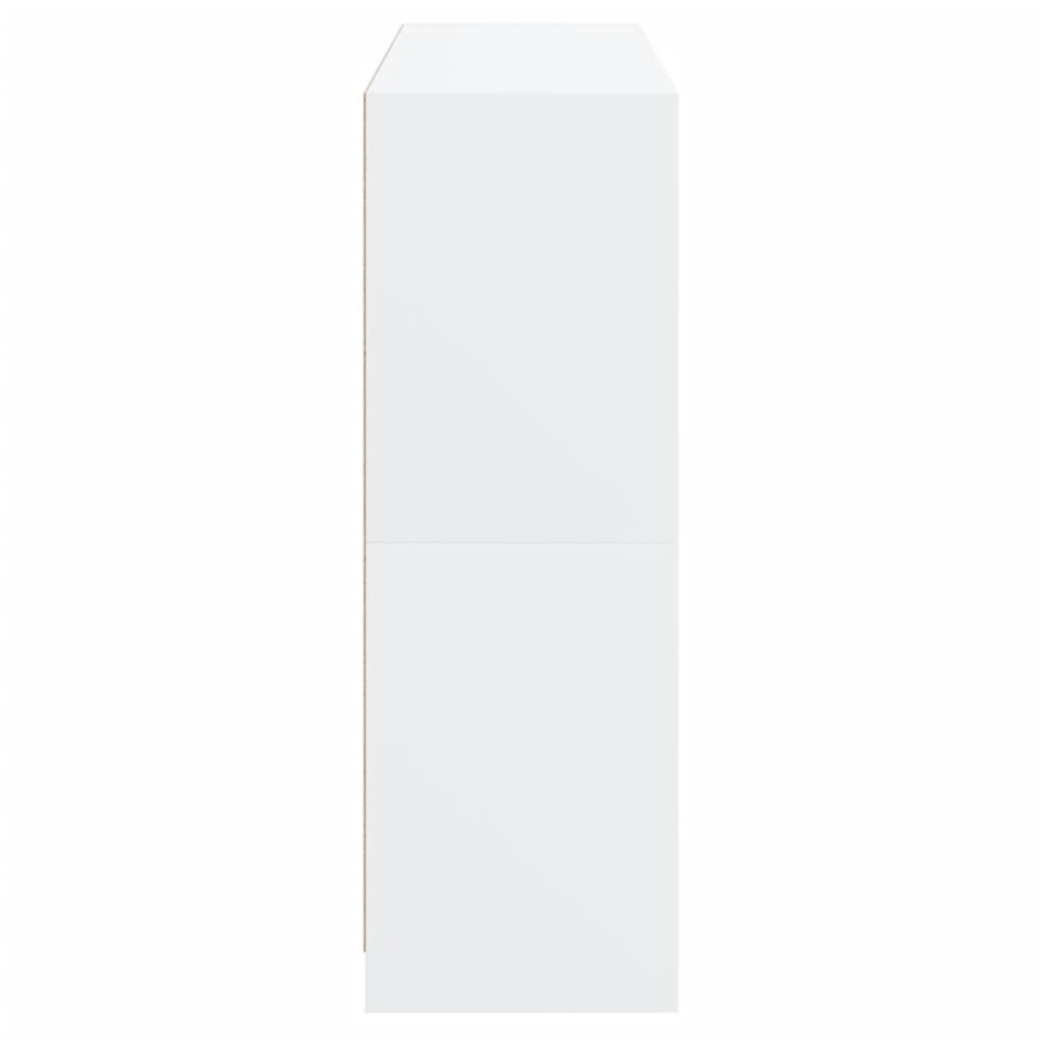 Estantería con puertas madera de ingeniería negro 136x37x109