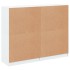 Estantería con puertas madera de ingeniería negro 136x37x109