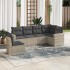 Set de sofás de jardín 6 pzas y cojines ratán sintético
