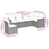Set de sofás de jardín 6 pzas y cojines ratán sintético