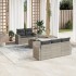 Set de sofás de jardín 6 pzas y cojines ratán sintético