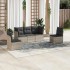 Set de sofás jardín y cojines 5 pzas ratán sintético gris