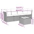 Set comedor de jardín 5 piezas y cojines ratán sintético