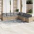 Set de sofás de jardín 9 pzas con cojines ratán sintético