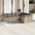 Set de sofás de jardín 9 pzas con cojines ratán sintético