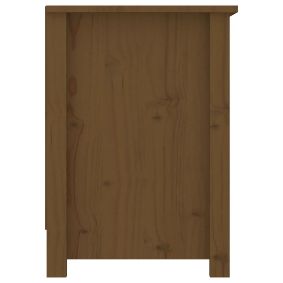 Mueble de TV madera maciza de pino marrón miel 103x36,5x52