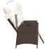 Sillones reclinables jardín y reposapiés 2 uds ratán PE