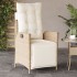 Sillón reclinable de jardín con reposapiés ratán PE