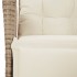 Sillón reclinable de jardín con reposapiés ratán PE