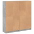 Estantería con puertas madera de ingeniería gris 136x37x142