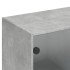 Estantería con puertas madera de ingeniería gris 136x37x142