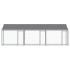 Jaula de perros techo y puertas acero galvanizado gris 6x2x2