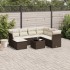 Set sofás de jardín 8 piezas y cojines ratán sintético