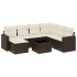 Set sofás de jardín 8 piezas y cojines ratán sintético