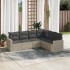 Set de sofás de jardín 6 pzas y cojines ratán sintético