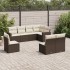 Set sofás de jardín 8 piezas y cojines ratán sintético