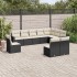 Set de sofás de jardín 10 pzas cojines ratán sintético