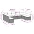 Set muebles jardín 9 pzas y cojines ratán sintético gris