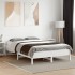 Estructura de cama sin colchón madera maciza blanca 120x190