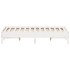 Estructura de cama sin colchón madera maciza blanca 120x190