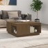 Mesa de centro madera maciza de pino marrón miel 80x81x36,5