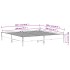 Cama sin colchón madera maciza de pino marrón cera 200x200