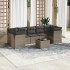 Set de sofás de jardín 8 pzas y cojines ratán sintético