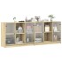 Estantería con puertas madera roble Sonoma 204x37x75