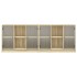 Estantería con puertas madera roble Sonoma 204x37x75