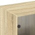 Estantería con puertas madera roble Sonoma 204x37x75