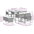 Set comedor para jardín 9 pzas y cojines ratán sintético