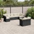 Set de sofás de jardín 8 piezas y cojines ratán sintético