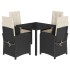 Set de muebles jardín 5 pzas con cojines ratán sintético