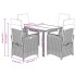 Set de muebles jardín 5 pzas con cojines ratán sintético