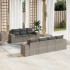 Set de sofás de jardín 8 pzas y cojines ratán sintético