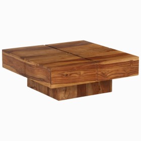 Mesa de centro de madera maciza de acacia 80x80x30