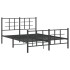 Estructura cama sin colchón con estribo metal negro 140x200